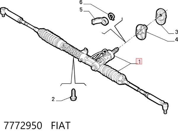 Рульова рейка 7772950 Fiat/Alfa/Lancia