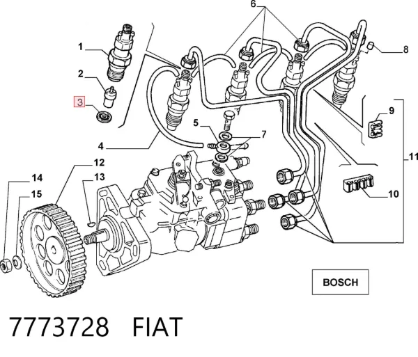 Кільце форсунки 7773728 Fiat/Alfa/Lancia