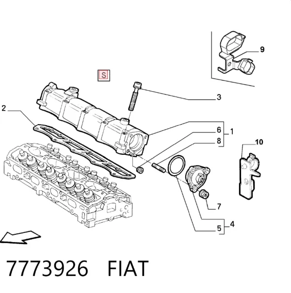 Болт клапанної кришки ГБЦ 7773926 Fiat/Alfa/Lancia