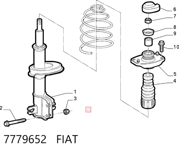 Амортизатор передній 7779652 Fiat/Alfa/Lancia