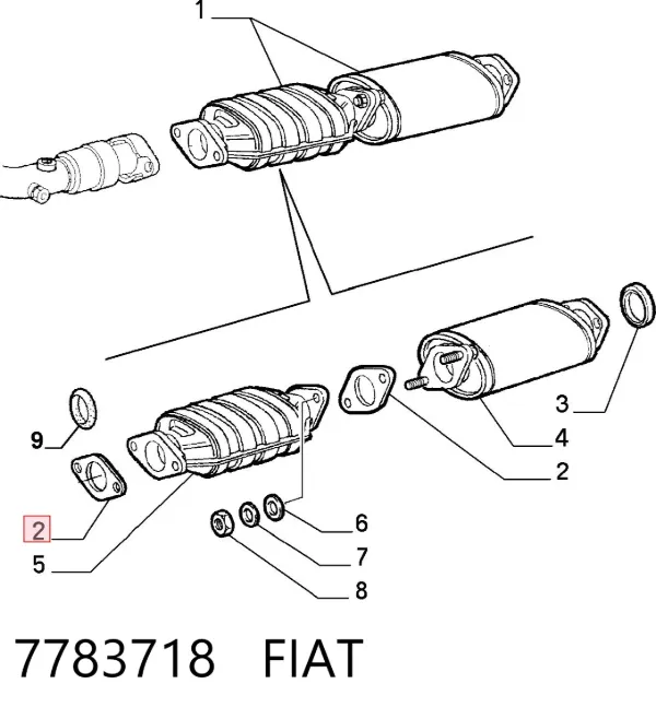 Прокладка глушника 7783718 Fiat/Alfa/Lancia
