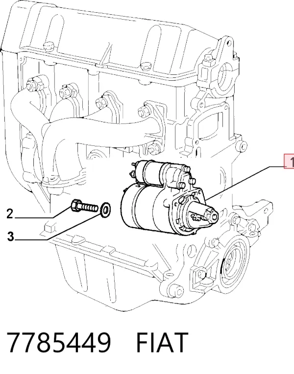Стартер 7785449 Fiat/Alfa/Lancia