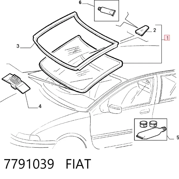 Лобове скло 7791039 Fiat/Alfa/Lancia
