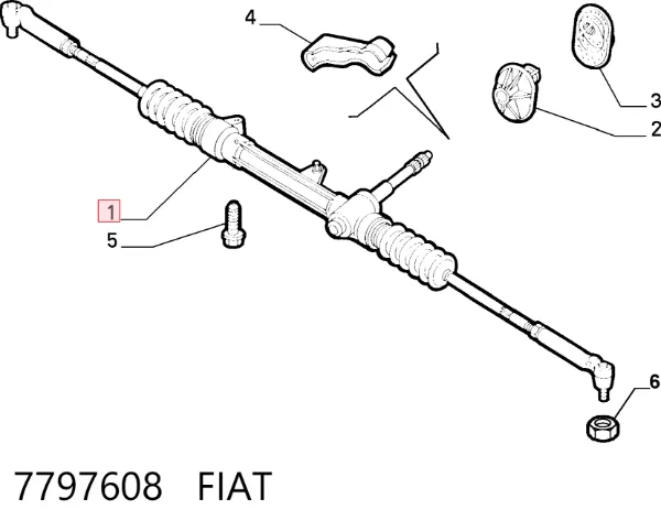 Рульова рейка 7797608 Fiat/Alfa/Lancia