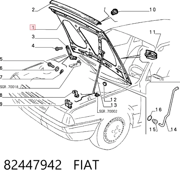 Капот Fiat Croma I