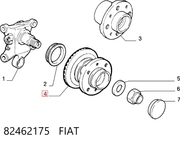 Задня маточина 82462175 Fiat/Alfa/Lancia