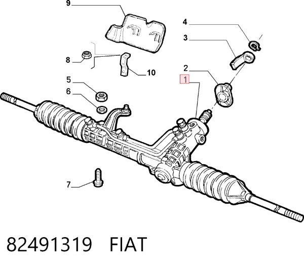 Рульова рейка 82491319 Fiat/Alfa/Lancia