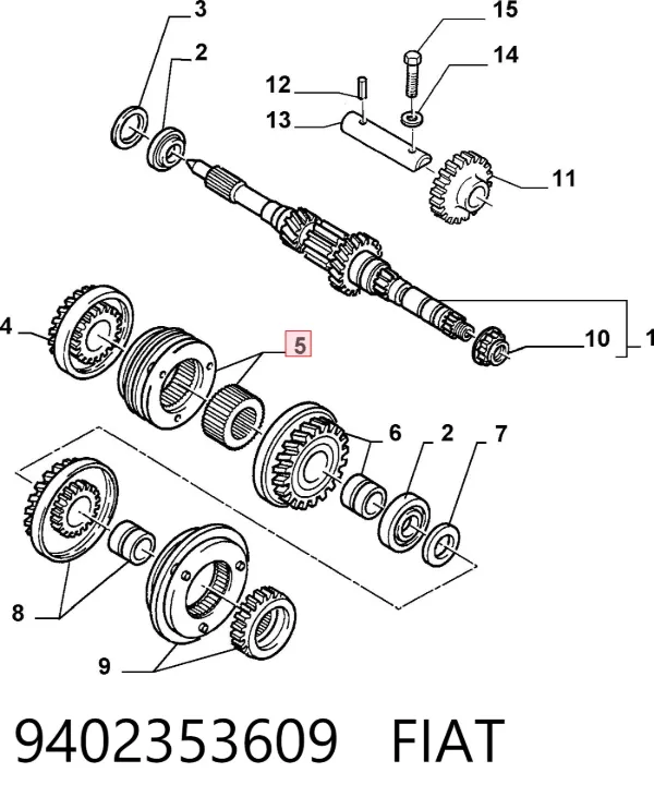 Синхронізатор 3/4-ї передачі 9402353609 Fiat/Alfa/Lancia