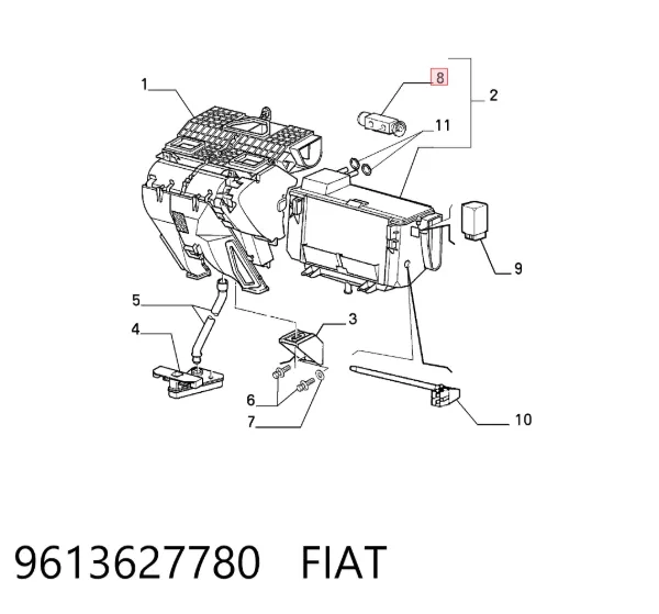 Клапан TRV, кондиціонера 9613627780 Fiat/Alfa/Lancia