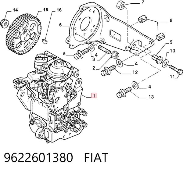 Паливний насос високого тиску 9622601380 Fiat/Alfa/Lancia