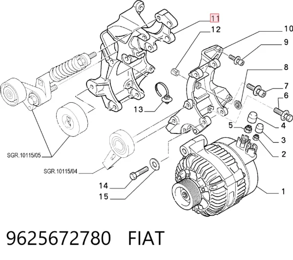  9625672780 Fiat/Alfa/Lancia
