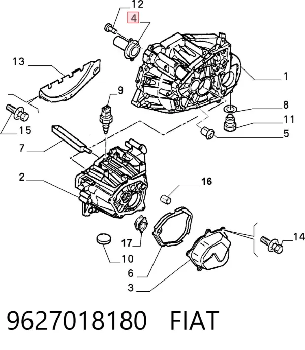 Направляюча первинного валу КПП 9627018180 Fiat/Alfa/Lancia
