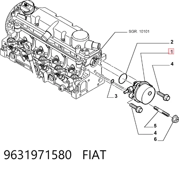 Вакуумний насос 9631971580 Fiat/Alfa/Lancia