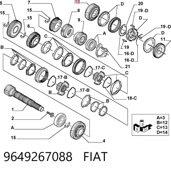  9649267088 Fiat/Alfa/Lancia