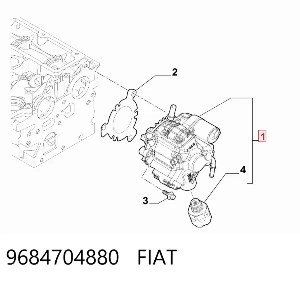 Паливний насос високого тиску 9684704880 Fiat/Alfa/Lancia