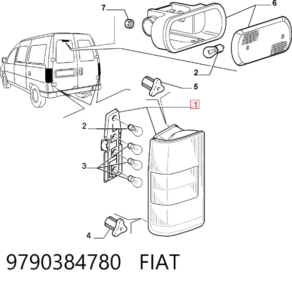Лівий стоп 9790384780 Fiat/Alfa/Lancia