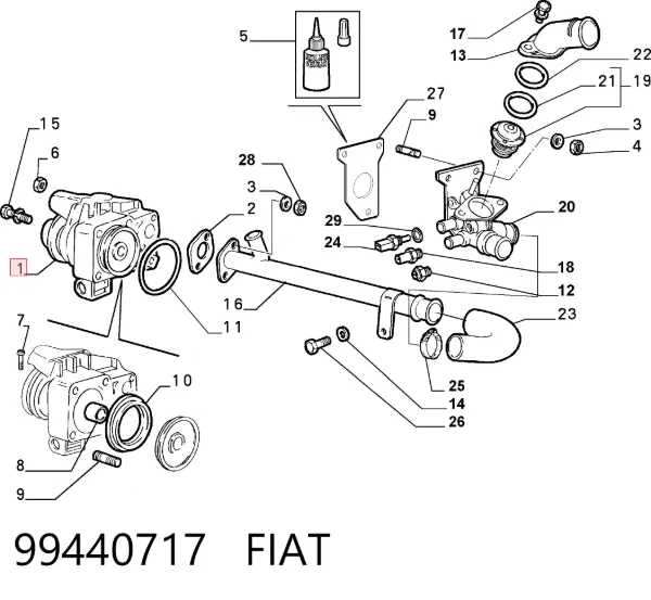 Помпа 99440717 Fiat/Alfa/Lancia