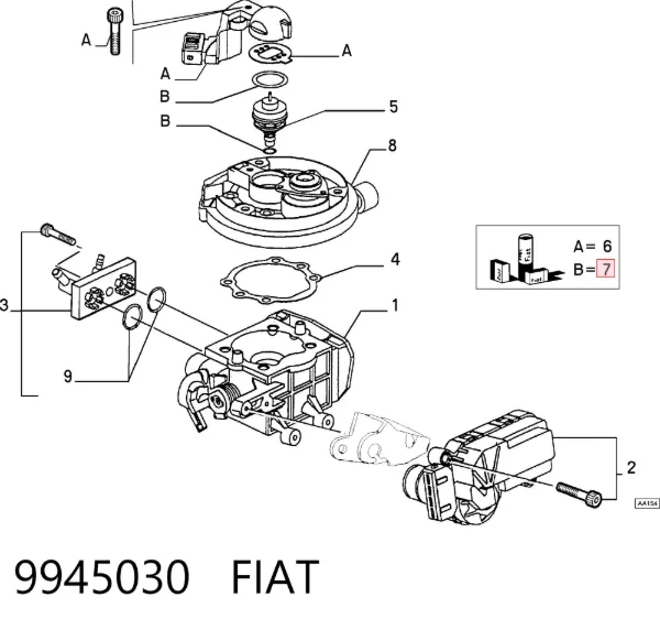 Втягуюче реле стартера 9945030 Fiat/Alfa/Lancia