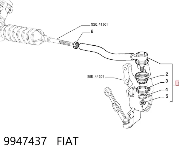 Рульовий наконечник 9947437 Fiat/Alfa/Lancia