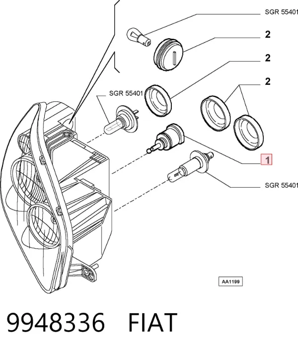 Коректор фар Fiat Punto II