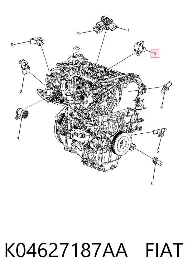 МАП Сенсор K04627187AA Fiat/Alfa/Lancia