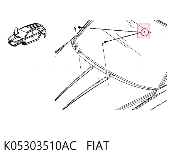 Форсунка омивача K05303510AC Fiat/Alfa/Lancia