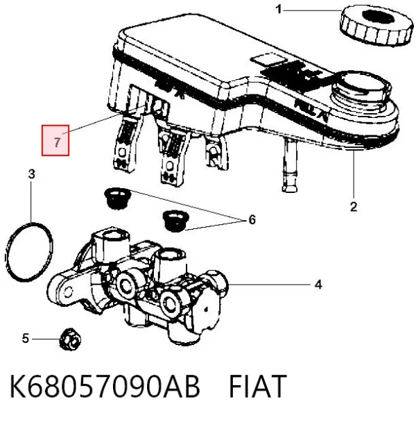 Підсилювач гальм K68057090AB Fiat/Alfa/Lancia