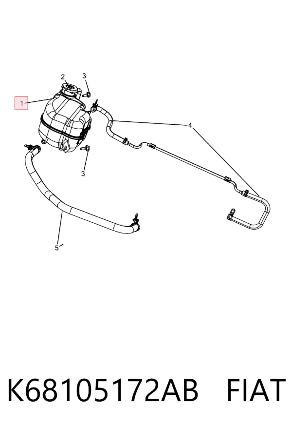 Бачок системи охолодження K68105172AB Fiat/Alfa/Lancia