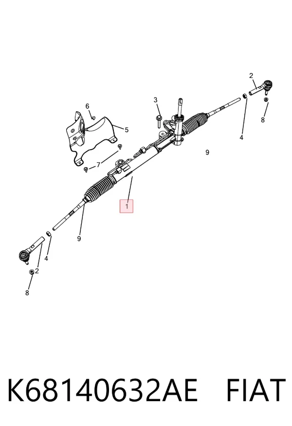 Рульова рейка K68140632AE Fiat/Alfa/Lancia