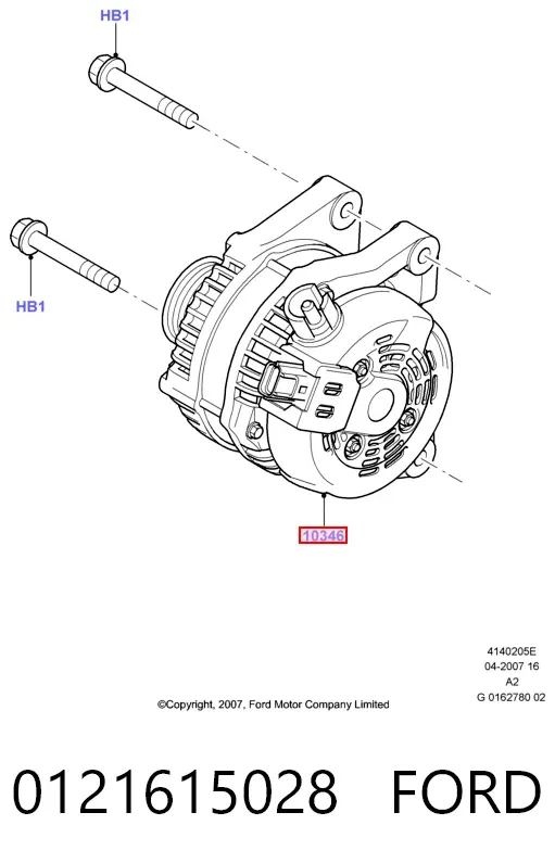Генератор 0121615028 Ford