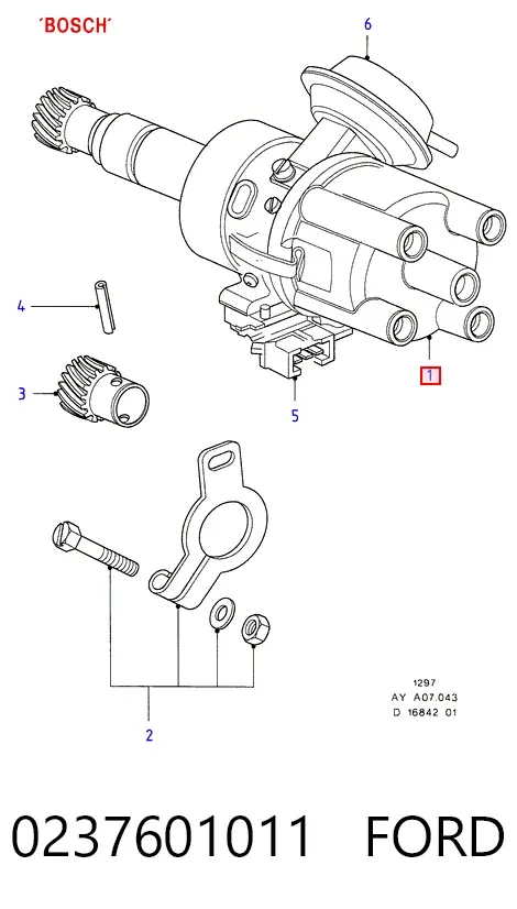Розподільник запалювання (трамблер) Ford Escort IV