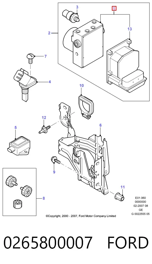 Блок АБС 0265800007 Ford