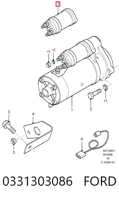 Втягуюче реле стартера 0331303086 Ford