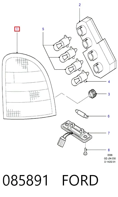 Лівий стоп 085891 Ford