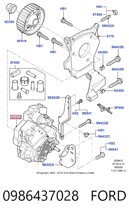 Паливний насос високого тиску 0986437028 Ford