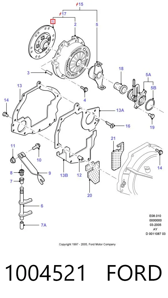 Диск зчеплення 1004521 Ford