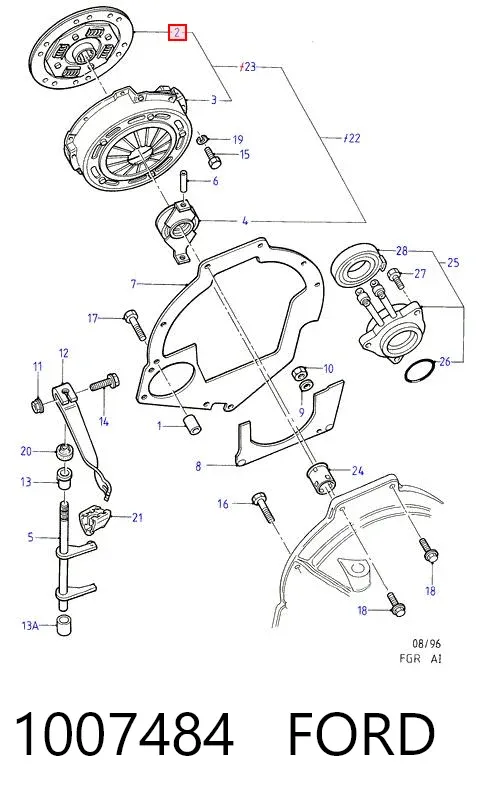 Диск зчеплення 1007484 Ford
