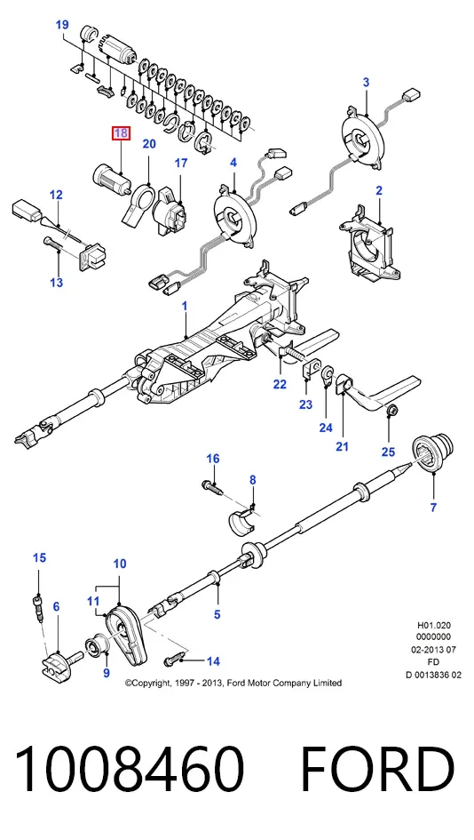 Личинка замка запалювання 1008460 Ford