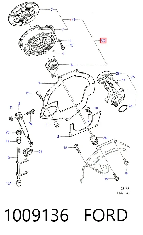 Зчеплення 1009136 Ford