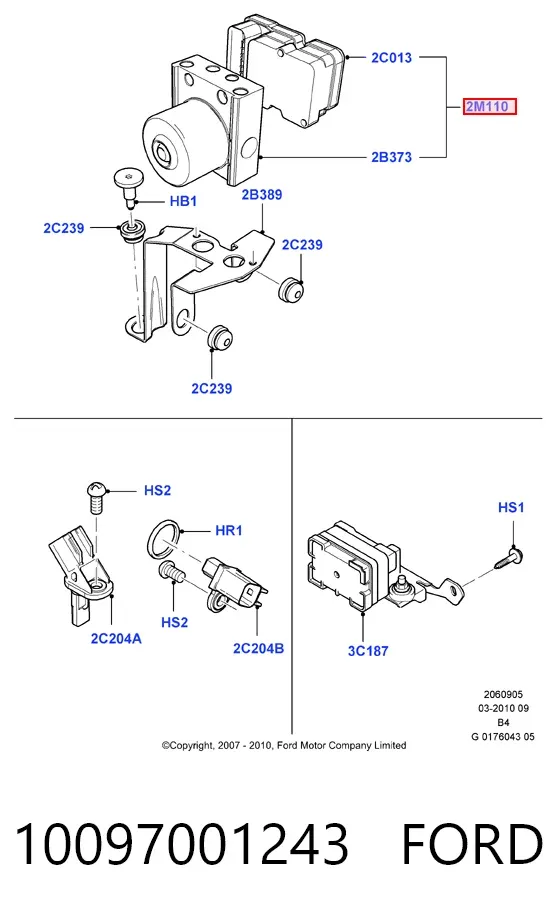 Блок АБС 10097001243 Ford