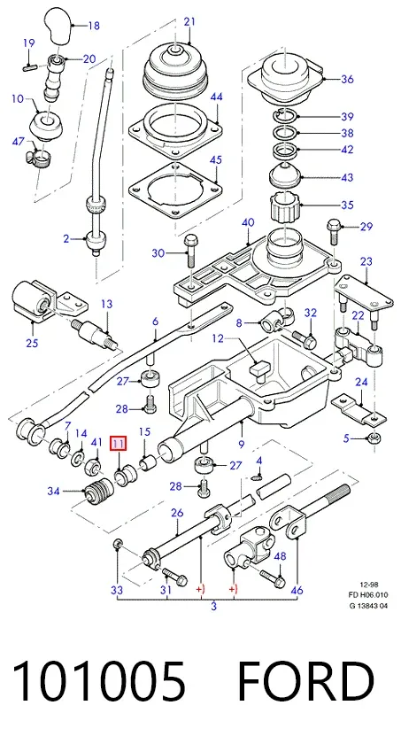 Сальник куліси перемикання передач 101005 Ford