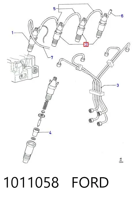 Паливні форсунки 1011058 Ford
