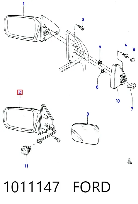 Ліве бокове дзеркало Ford Scorpio II