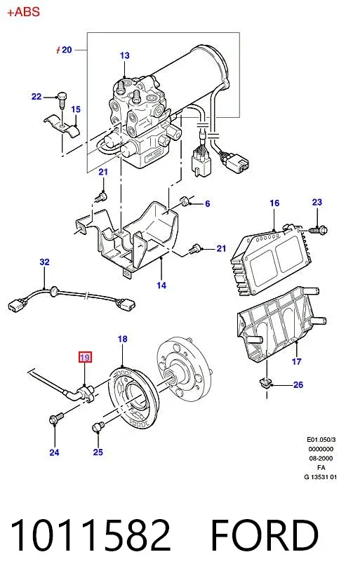 Датчик АБС (ABS) задній 1011582 Ford