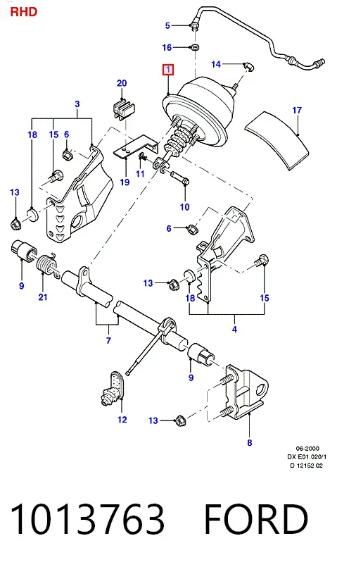 Підсилювач гальм Ford Fiesta COURIER