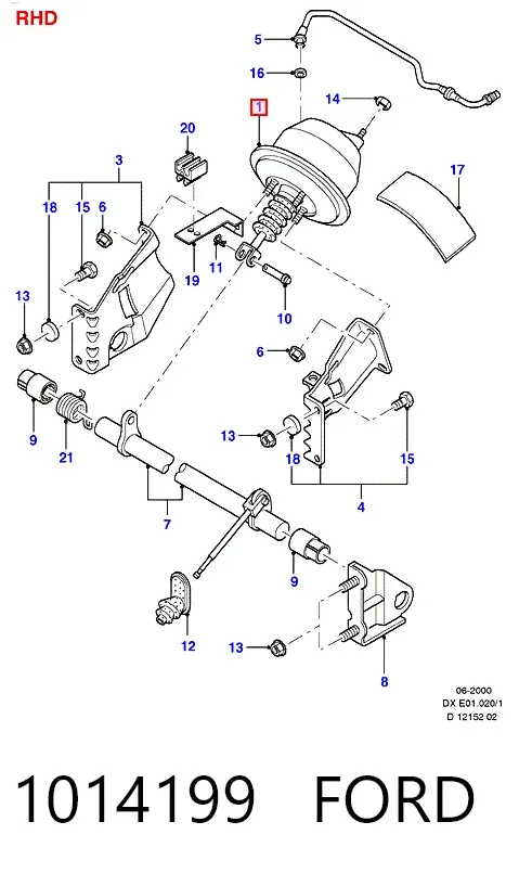 Підсилювач гальм Ford Fiesta Mk4