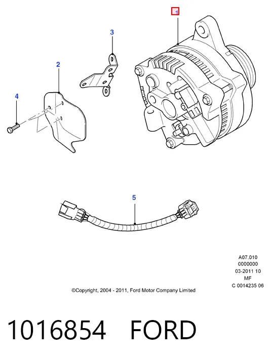 Генератор 1016854 Ford