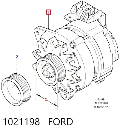 Генератор 1021198 Ford