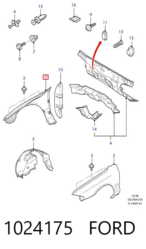 Крила 1024175 Ford