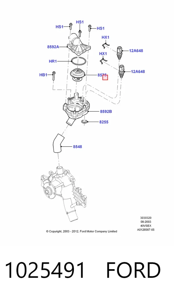 Термостат 1025491 Ford